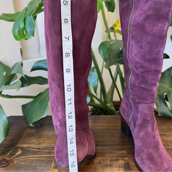 Coach Ombré Oxblood Suede Tall Heeled Boots US8 $495 - Picture 16 of 17